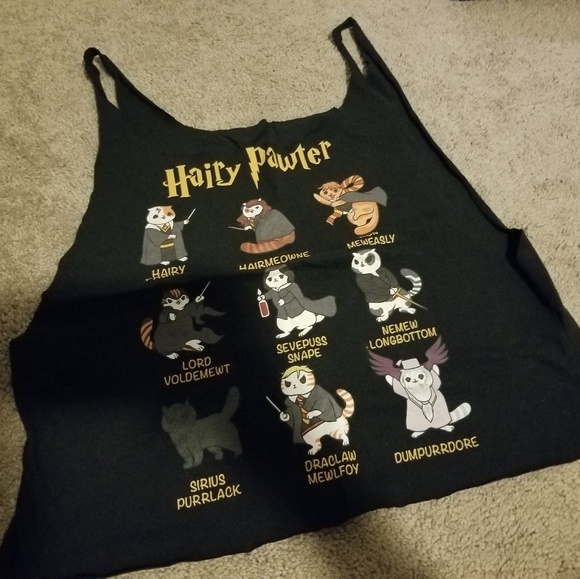 Harry Potter Cat Crop Top - Picture 1 of 1
